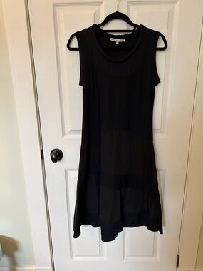 Sunlight Paris Black Sleeveless A-Line Dress